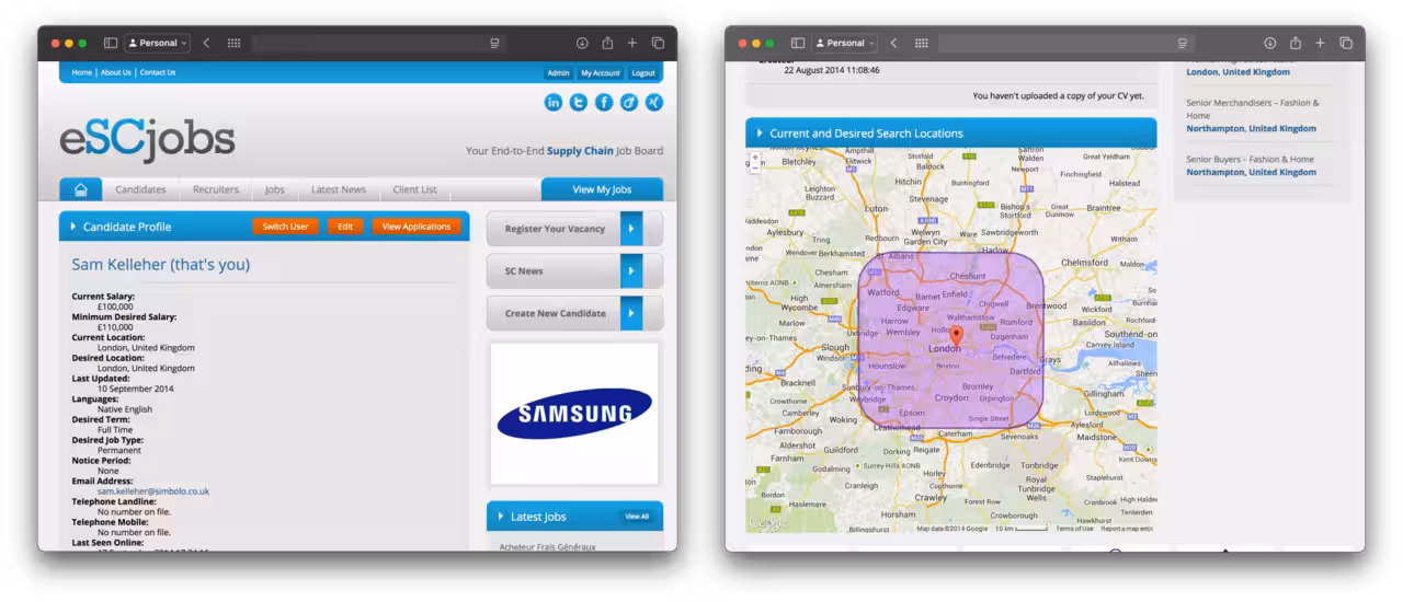 Multilingual Job Board with geospatial search capabilities.